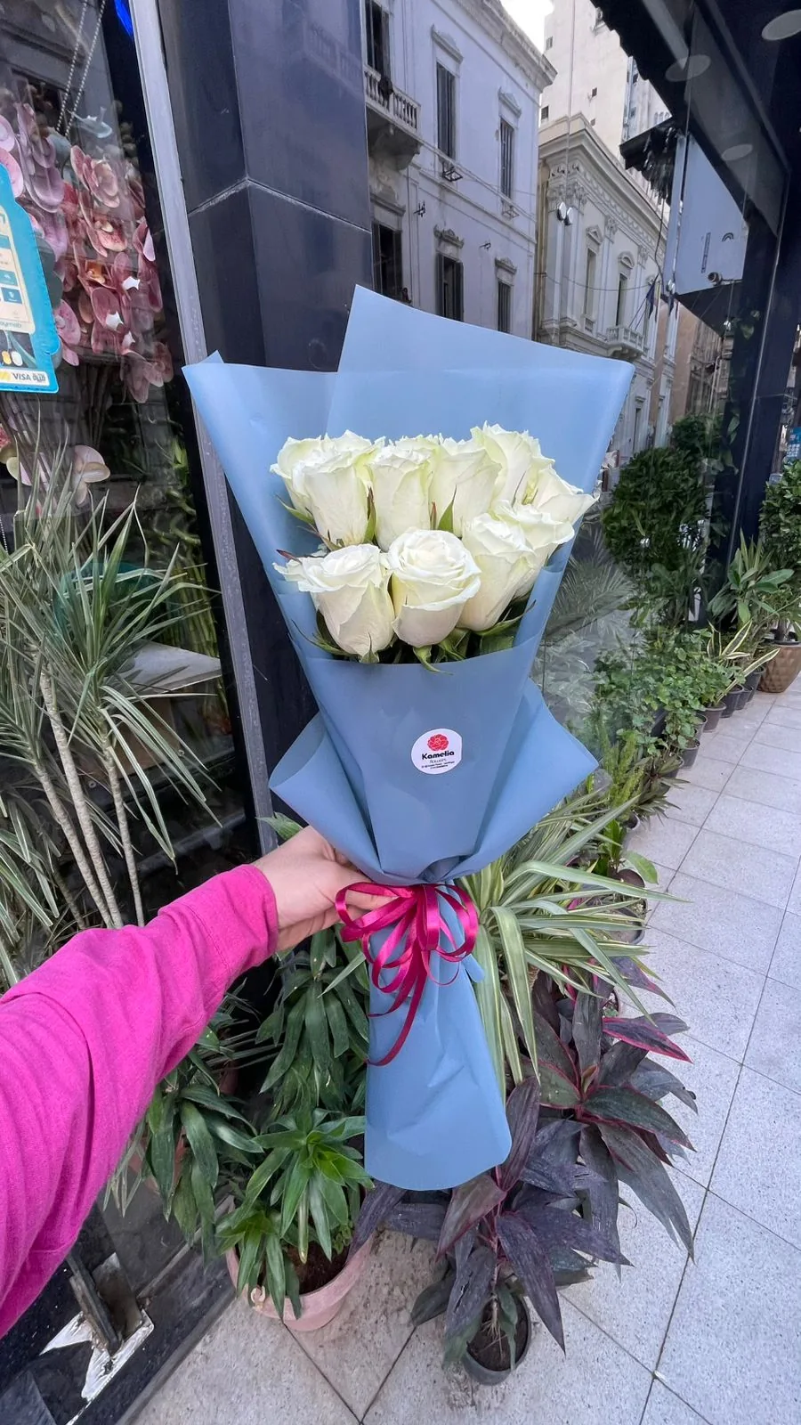 Tall Blue & White Bouquet