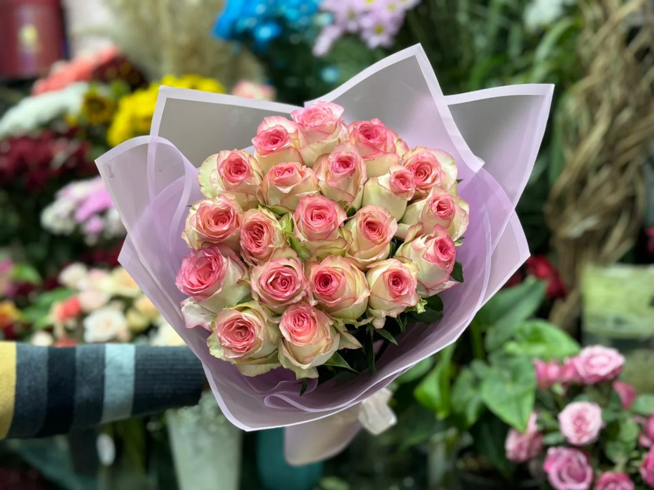 Pink Roses Lavender Wrap